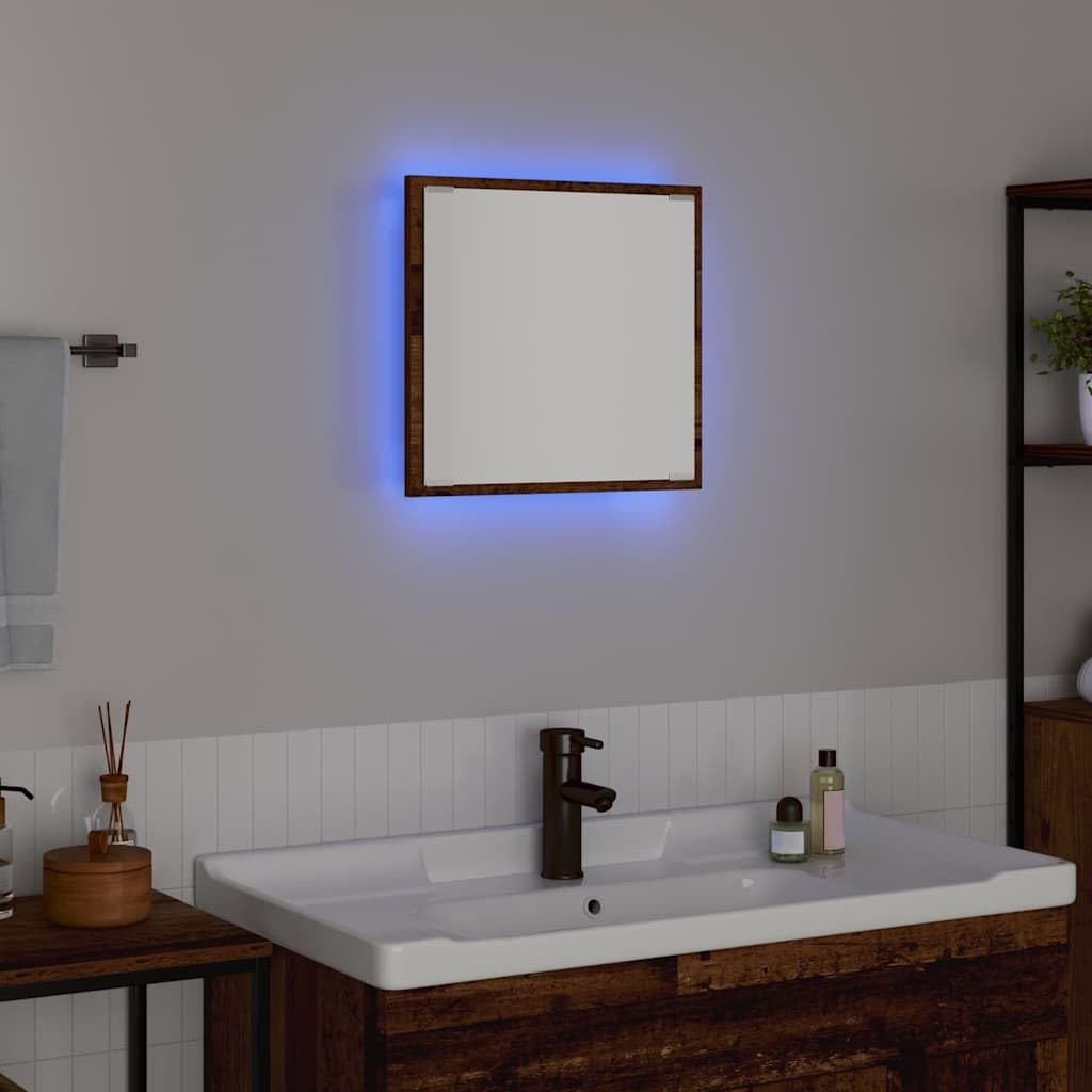 vidaXL LED Badezimmer Spiegel Altes Holz 40x8.5x37 cm Ingenieurholz, Altes Holz