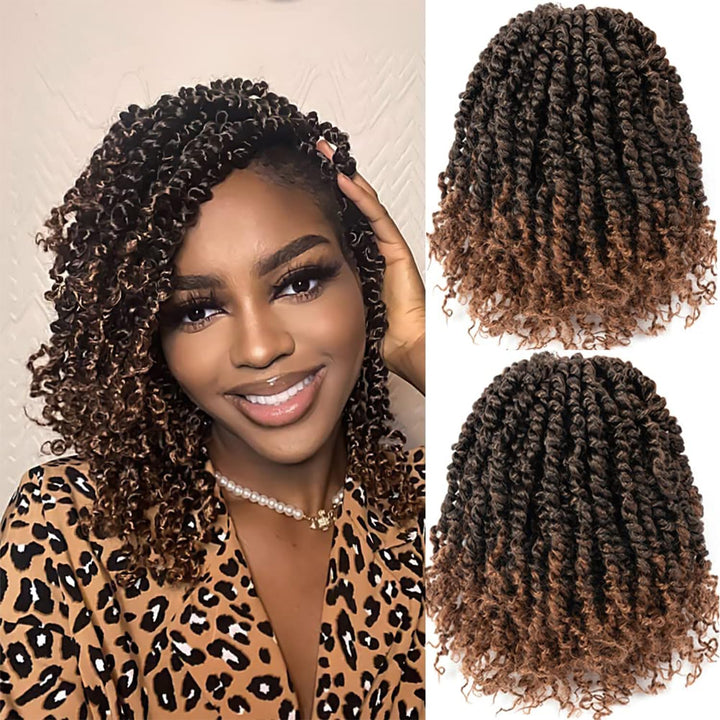 Passion Twist Hair 10 Zoll 8 Packungen Pretwisted Passion Twist Crochet Hair Pre-Looped Crochet Hair