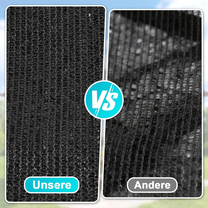 Sonnensegel 3x6 m Rechteckig,Atmungsaktiv Schattiernetz mit Ösen Winddurchlässig Robust,UV-Schutz 90