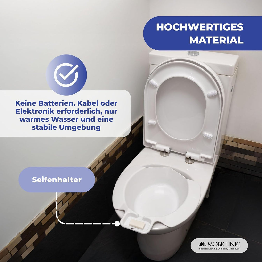 Mobiclinic®, Tragbares Bidet für WC, Intimhygiene, Wochenbett, Hämorrhoiden, Senioren, 4 l Fassungsv