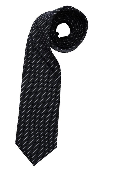 Hemden Meister Seidenkrawatte 8 cm breit extra lang Streifen schwarz
