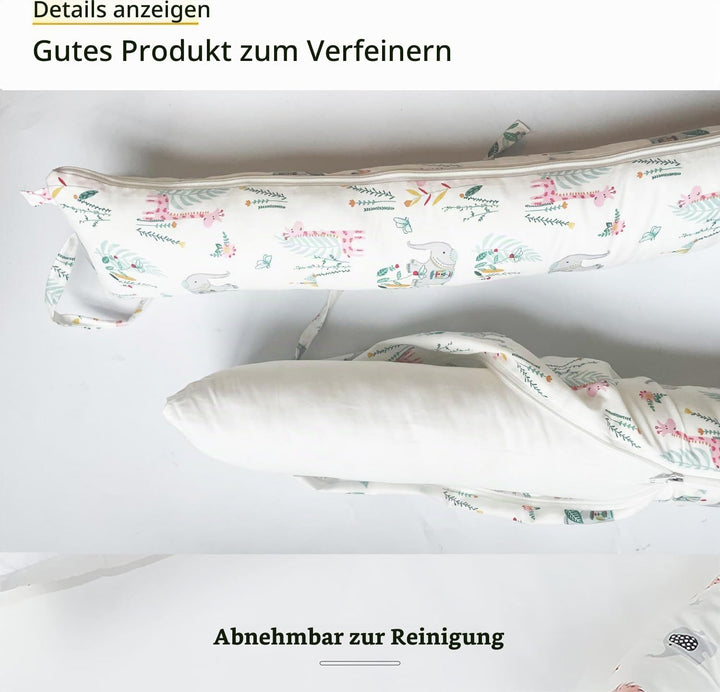 Bettrolle -Kissenrolle-Bettkissen Seitenschläferkissen -Kuschelschlange Stillkissen Zierkissen Zuglu
