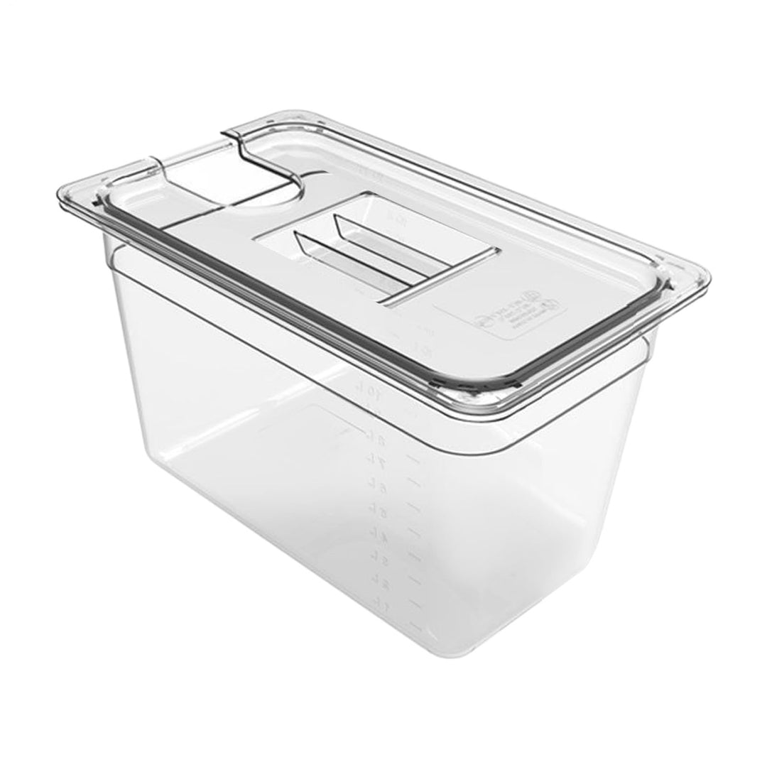 Sous-Vide-Behälter, transparente Tauchkochbox mit luftdichtem Deckel, hitzebeständiger Wassertank fü