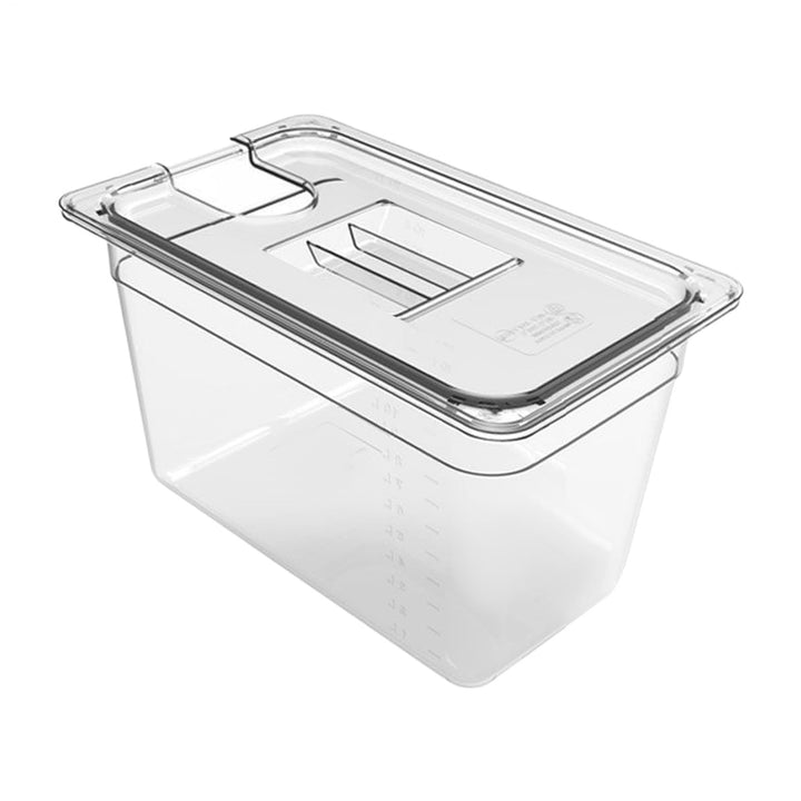 Sous-Vide-Behälter, transparente Tauchkochbox mit luftdichtem Deckel, hitzebeständiger Wassertank fü