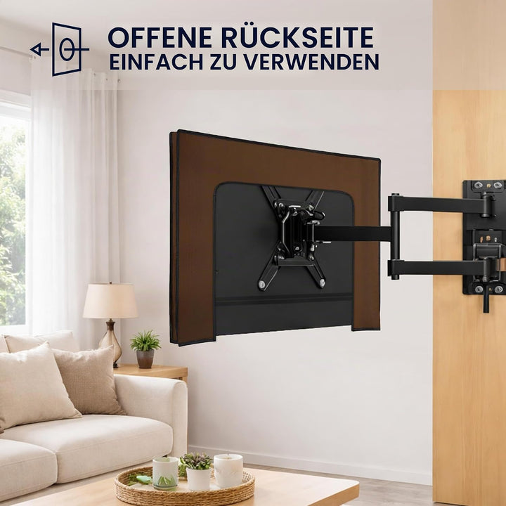 kwmobile 55" TV Abdeckung Indoor - Fernseher Hülle Bildschirmschutz Abdeckung - TV Bildschirm Staubs