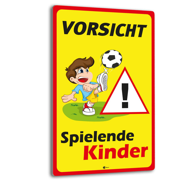 Hinweis-Schild Vorsicht spielende Kinder I Grösse 40 x 60 cm I Strassen-Warnschild Spielstrasse Spie