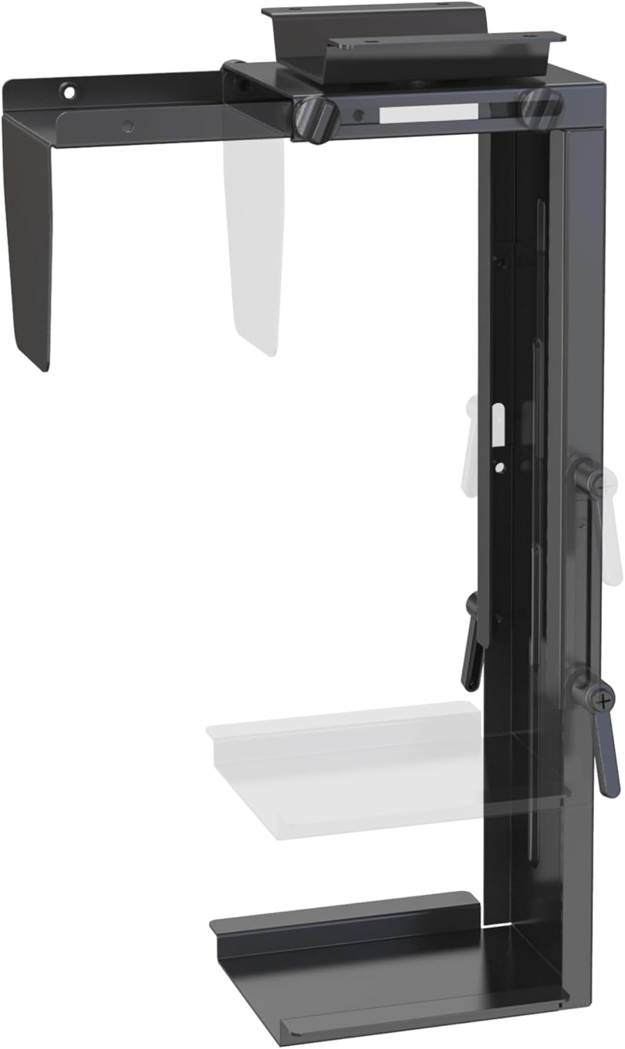 HFTEK Verstellbare PC Halterung, CPU-Halterung Untertisch (HF24A30), HF24A30