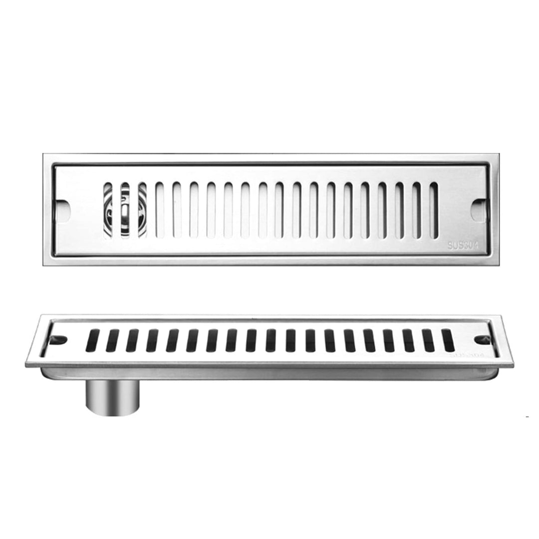 Tissting Bodenablauf, Edelstahl Rechteckiger Langer Duschablauf 40cm Side Drainage, 40cm, Side Drain