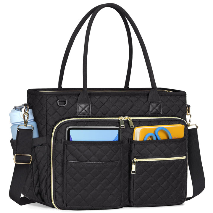 RAINSMORE Lehrertasche 15.6 Zoll Laptoptasche Aktentasche Damen Schwarz 15.6 Zoll, Schwarz 15.6 Zoll