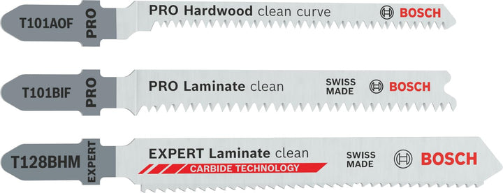 Bosch 15x PRO Laminate Stichsägeblatt Set, 15-tlg. (für Hartholz, Parkett, 113 x 50 mm,) 15 Stück, 1