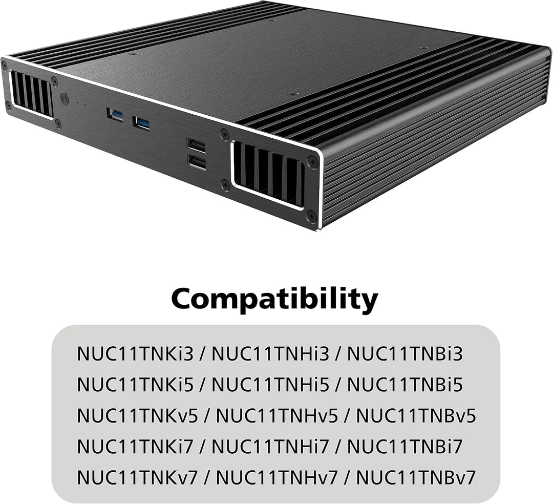 Akasa Plato TN, Low Profile PC Aluminium Gehäuse, Entwickelt für Intel® NUC der 11. Generation (Tige