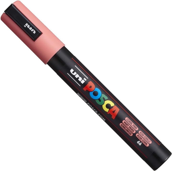 Posca PC-5M Farbmarker, Kunststifte, 1,8–2,5 mm, Set mit Sonnenuntergangsfarben, 8 Stück in Geschenk