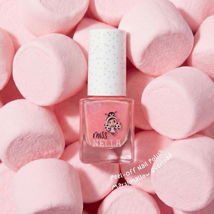 Miss Nella Partysammlung Glitzer Nagellack 4er Set: schwarz, top coat, blau &amp; Korallen, abziehbarer