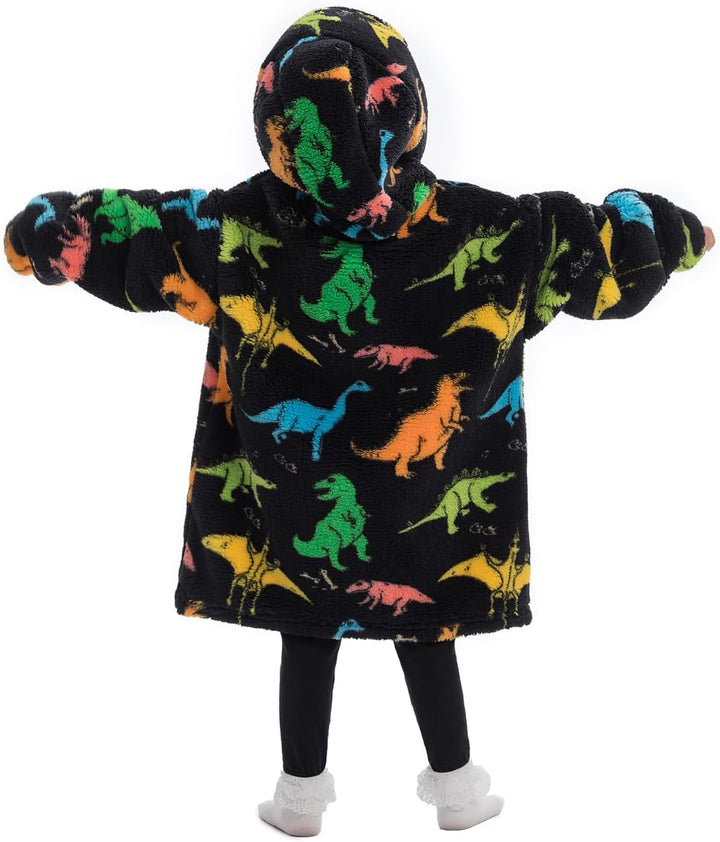 Kinder Übergrosse Kapuzenpullover,Super Weich Warmes Bequeme Tragbare Decken Sweatshirt für Mädchen