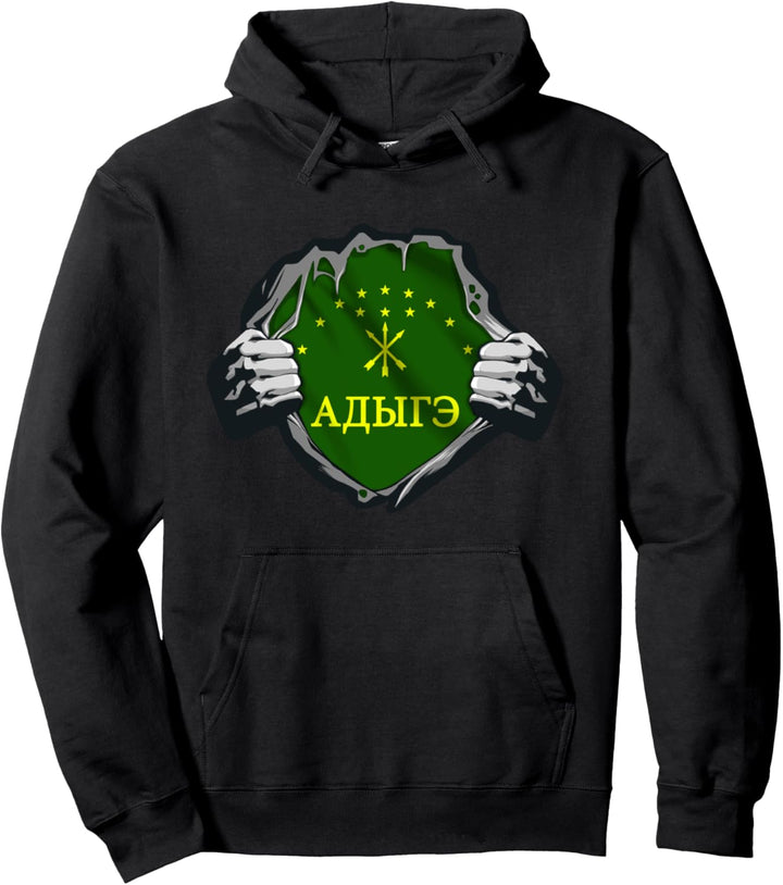 Cherkessen/Circassian,adiga, Circassian Flag Pullover Hoodie