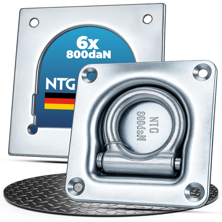 Anhänger Zurrösen mit Gegenplatten (2 bis 10 Stück) | Zurrmulden mit Einer Zugkraft von 800daN pro Z