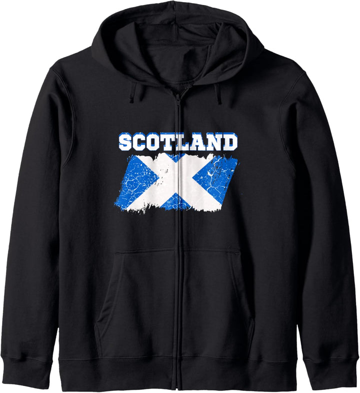 Schottland Flagge Schottisches Wappen Dudelsack Urlaub Land Kapuzenjacke