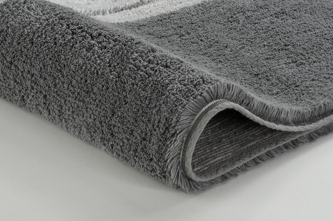Kleine Wolke Life Badteppich, Baumwolle, Anthrazit, 1 cm cm, 55x65cm 55x65cm Anthrazit, 55x65cm Anth