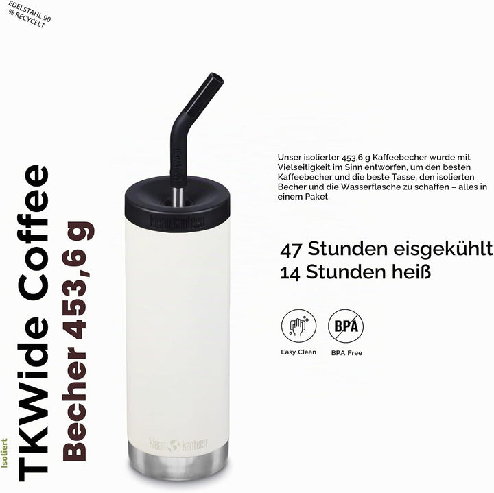 Klean Kanteen Herren tkwide Vi Trinkflasche 1 EA Tofu, 1 EA Tofu