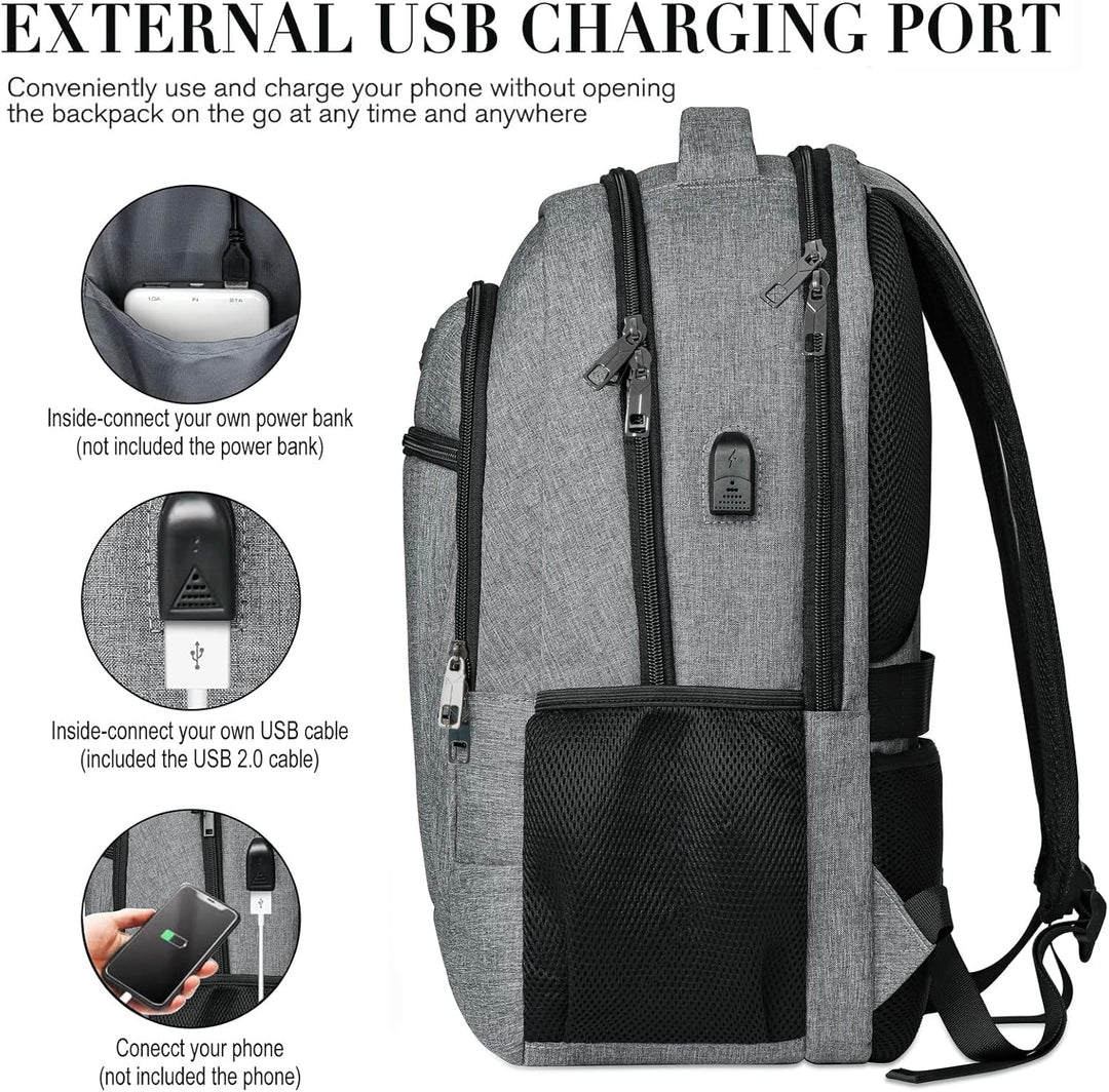 BIKROD Rucksack Herren und Damen, Schulrucksack Jungen Mädchen Teenager, Wasserdicht Rucksack | 17.3
