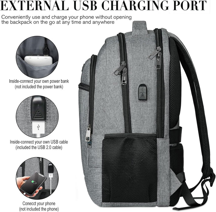 BIKROD Rucksack Herren und Damen, Schulrucksack Jungen Mädchen Teenager, Wasserdicht Rucksack | 17.3