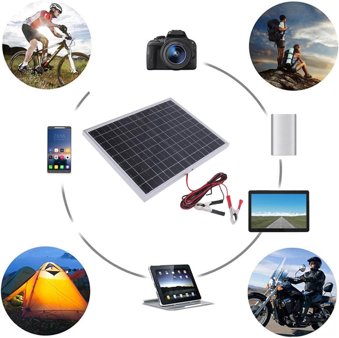 Tragbare Sonnenkollektoren 15W 12V 24V Auto Adaptatives Solarmodul Kit Mit 60A Controller Wasserschu