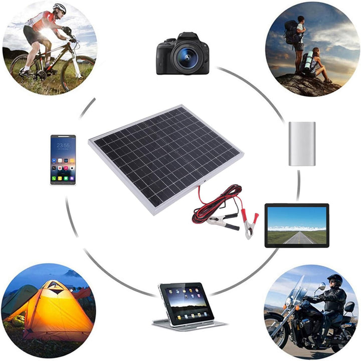 Tragbare Sonnenkollektoren 15W 12V 24V Auto Adaptatives Solarmodul Kit Mit 60A Controller Wasserschu