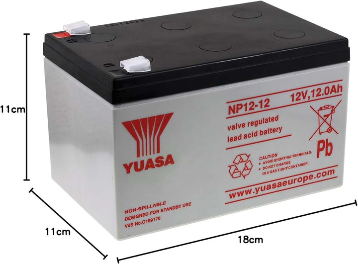 Yuasa Original Bleiakku NP12-12 Vds, Lead-Acid, 12V