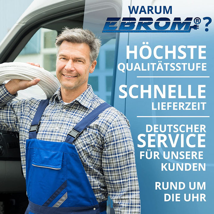 EBROM NYM-J 3x1,5 mm² Mantelleitung Installationskabel grau - Länge: 230 m, 230 m