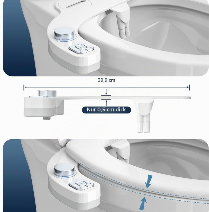 SAMODRA 8.0 Bidet Einsatz für Toilette, Nicht Elektrisch ‎Chrom, ‎Chrom