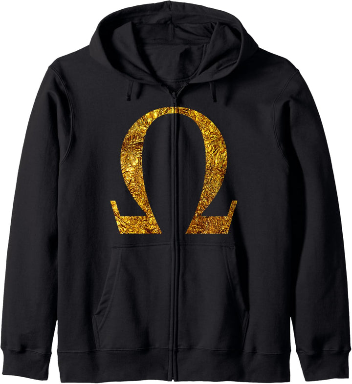 Alpha Omega Buchstabe griechisches Alphabet Kapuzenjacke