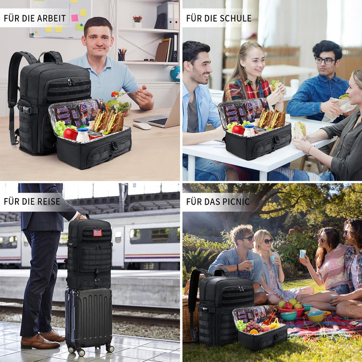 BERTASCHE Taktisch Rucksack Trekkingrucksack 35L Wanderrucksack 15.6 Zoll Laptop Lunch Rucksack für