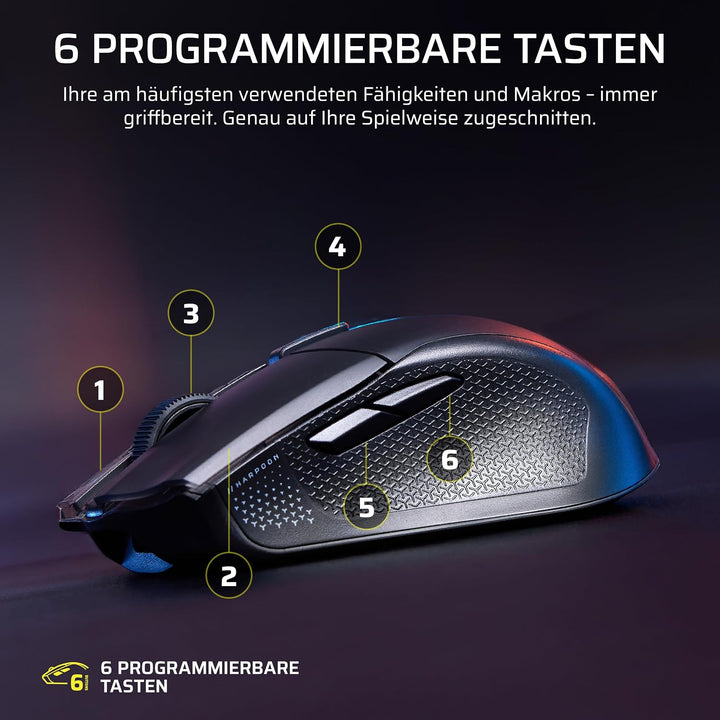 Corsair Harpoon v2 Wireless Gaming-Maus – Schwarz