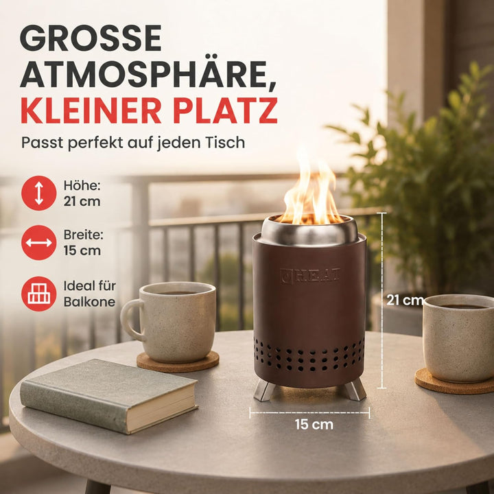 Heat Rokfri Rauchfreier Feuerkorb - Rauchfreie Feuerschale - Tisch Feuerstelle - Fire Pit Outdoor (S