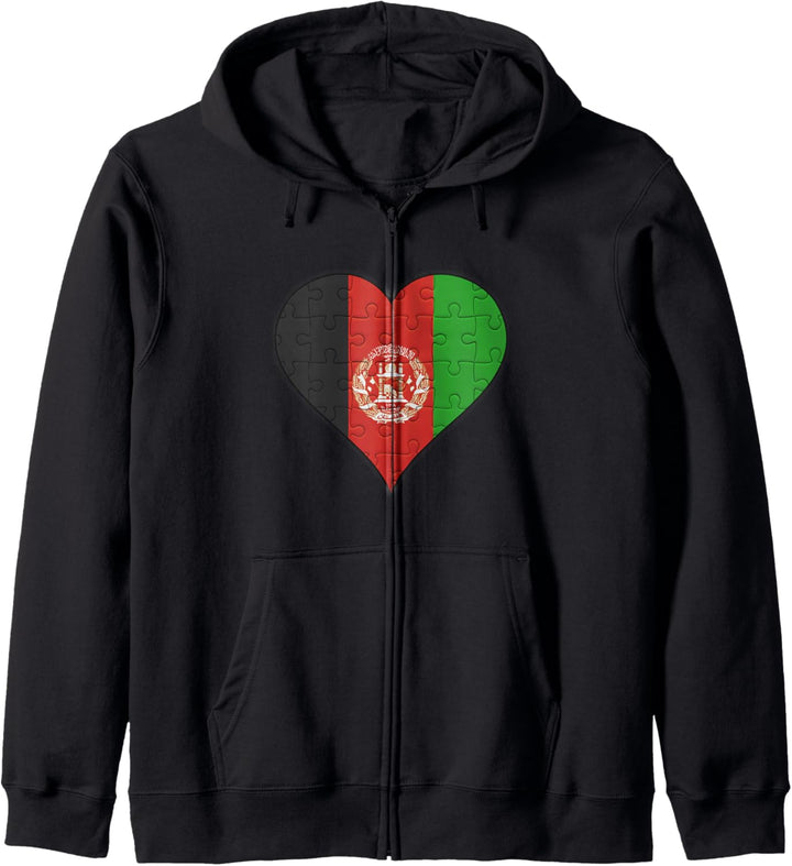 Afghanistan Afghanistani Flagge Herz Kapuzenjacke