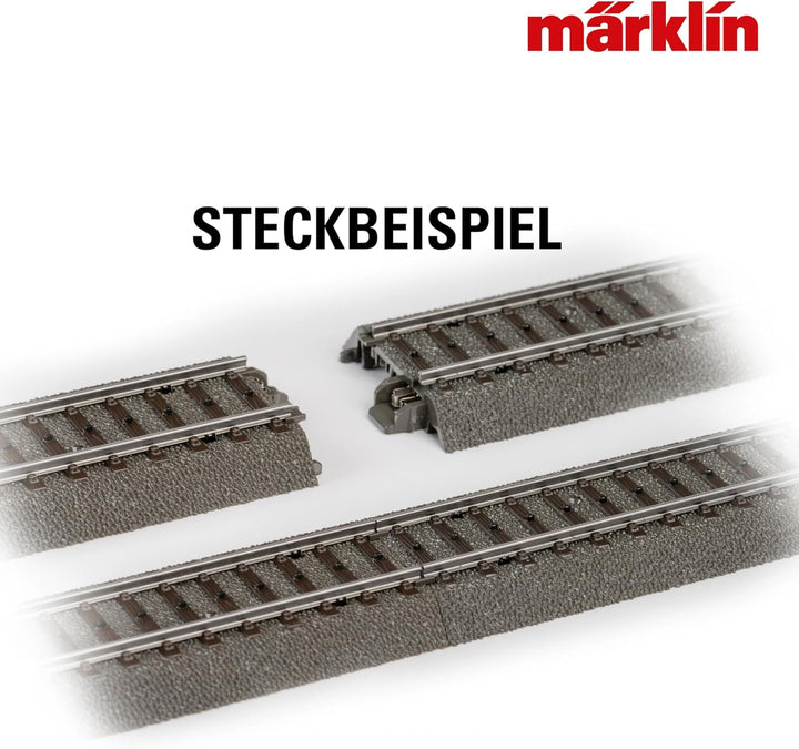 Märklin 24130 - Gebogenes Gleis, 6er Set, C-Gleis, Spur H0