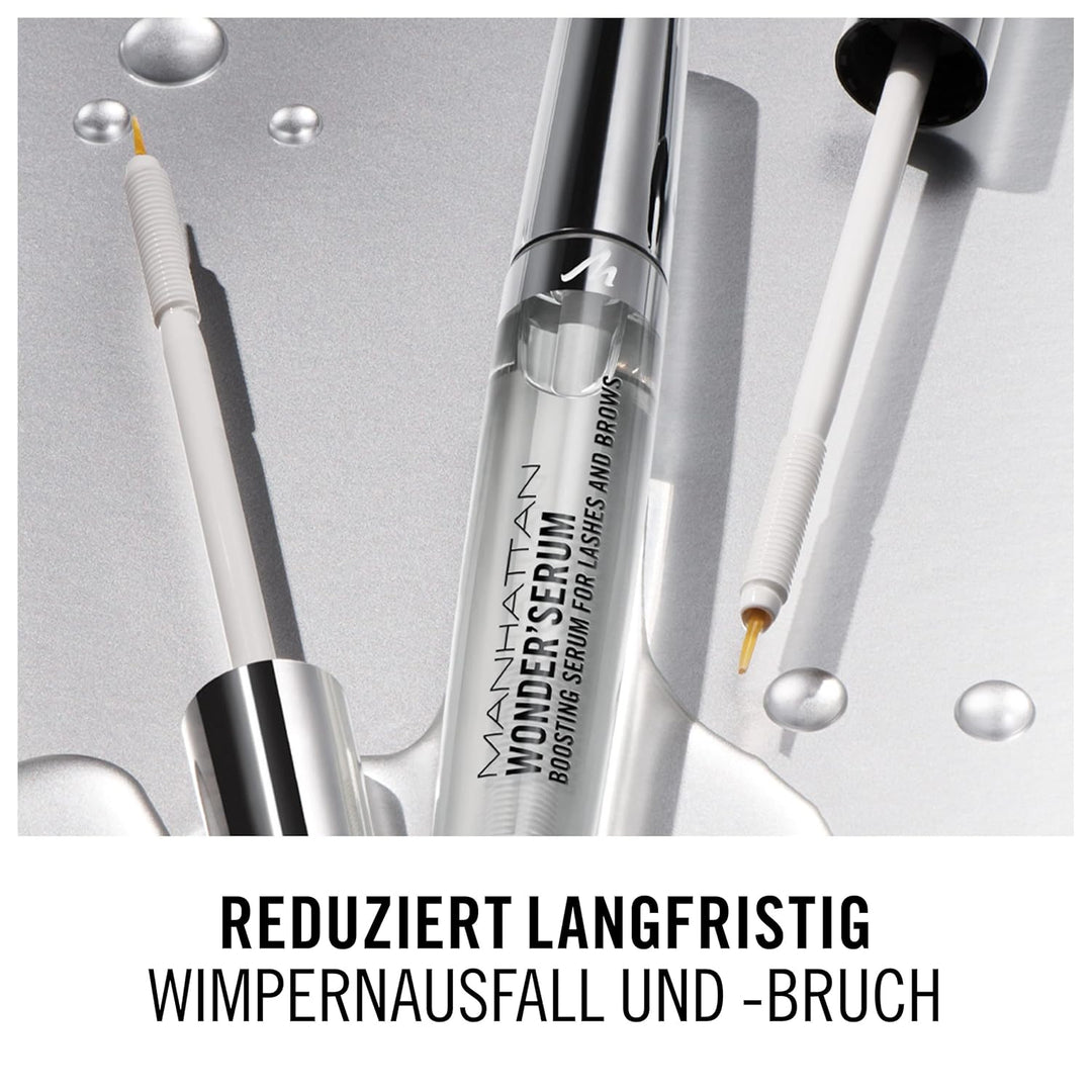 Manhattan Wonder Lash &amp; Brow Serum, pflegendes, wachstumsförderndes Serum für Wimpern und Augenbraue