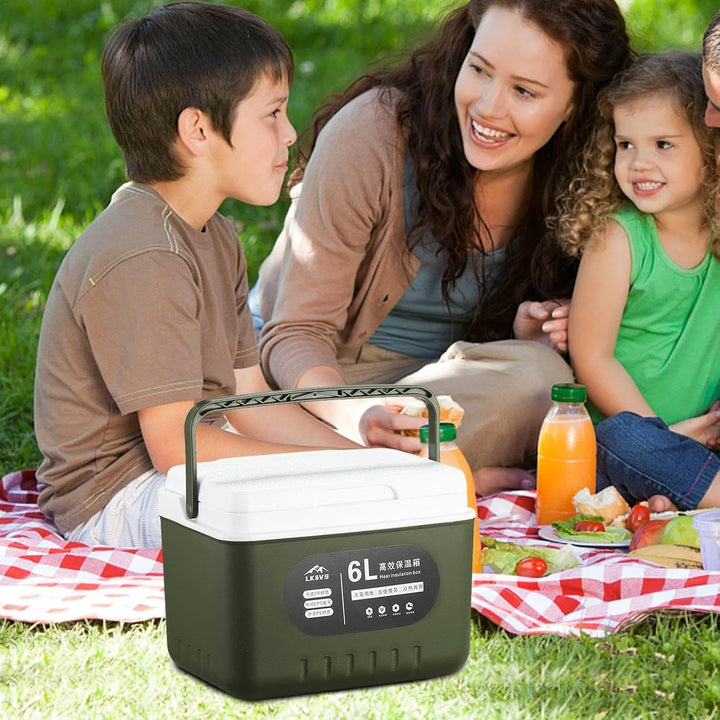 Kleine Kühlbox für Essen und Getränke, 6L Outdoor Kühler Isolierter Behälter, Heiss Kalt Essen Kühlb