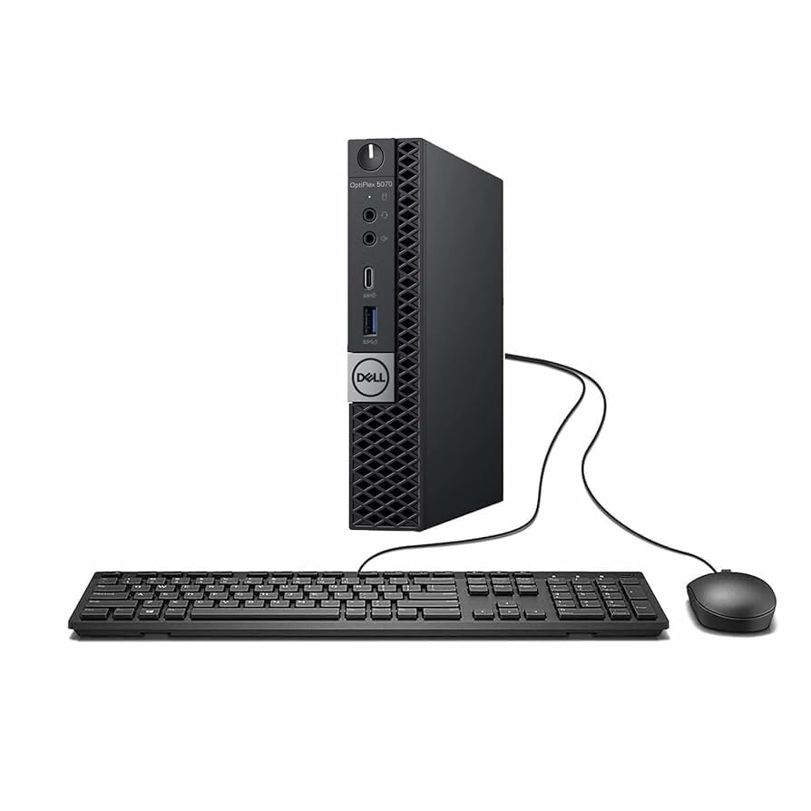 Dell Optiplex 5070 Mini Desktop Computer, Intel Core i5-8500, 8GB RAM, 256GB SSD, WiFi, Bluetooth, U