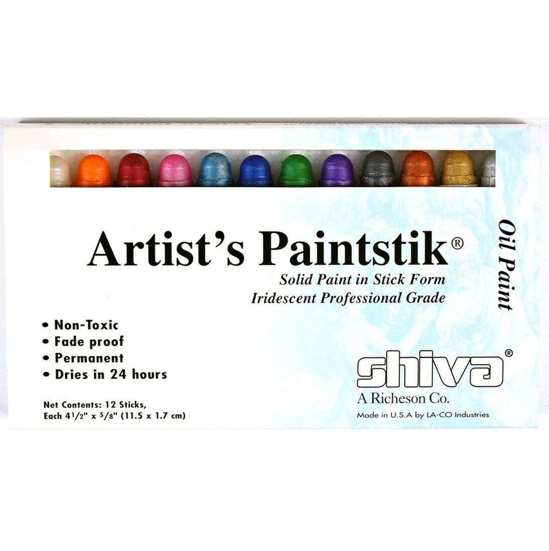 Jack Richeson Shiva Ölgemälde Stick, schillernden Farben, Set von 12