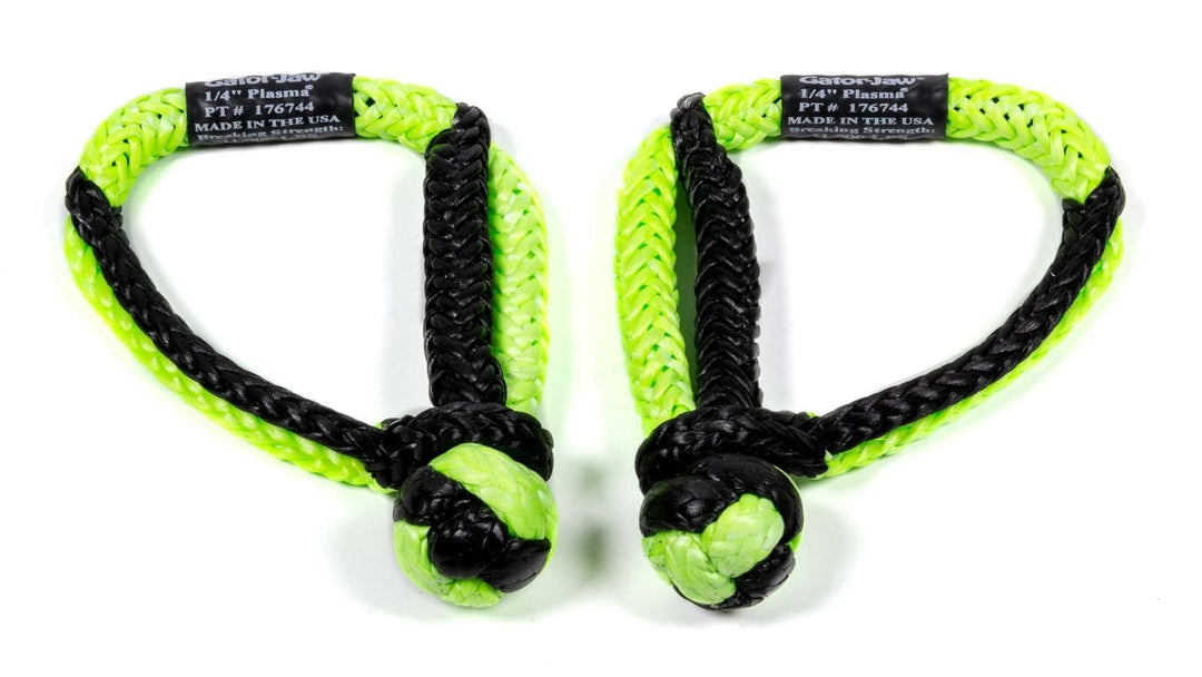 Bubba Rope Mini Gator Backen, 1/4 Zoll, weiche Schäkel, 2 Stück