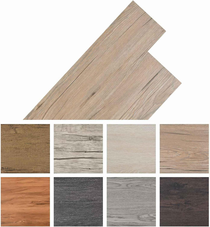 Bodenplanken 18er Set Eichenbraun PVC selbstklebend 91,5 x 15 x 0,2 cm für Innenbereich Bodenbelag R
