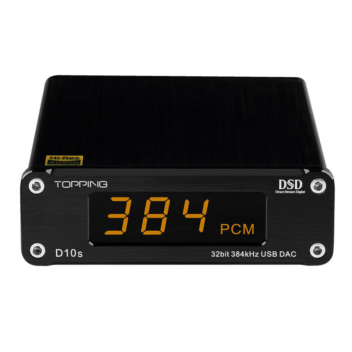 TOPPING D10s DAC Mini USB DAC XMOS XU208 ES9038Q2M DSD256 PCM 384 kHz Hochauflösender Audio-Desktop-
