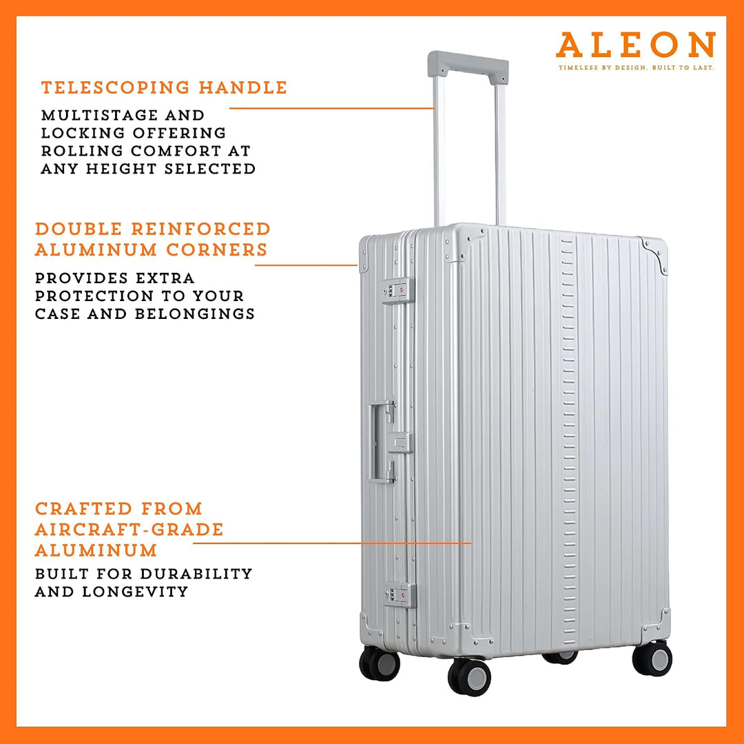 Aleon 30 Macro - 4-Rollen-Trolley 76.5 cm Silver 76 cm Silber, 76 cm Silber