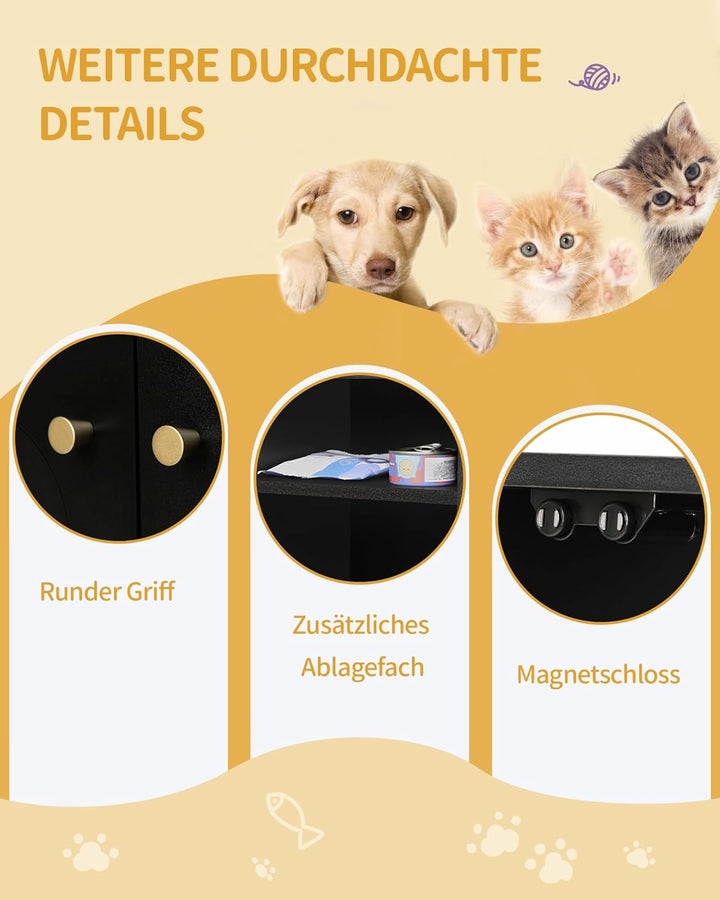 Hzuaneri Katzenschrank, Katzentoilette, Katzenklo Schrank, Katzenhaus mit Tür und separater Trennwan