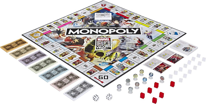 Monopoly – Gesellschaftsspiel Monopoly Marvel 80 Jahre Comics – Brettspiel – französische Version