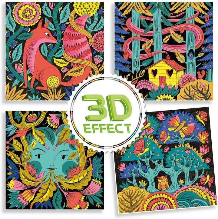Djeco Filzstifte: Fantasy Forest 3D