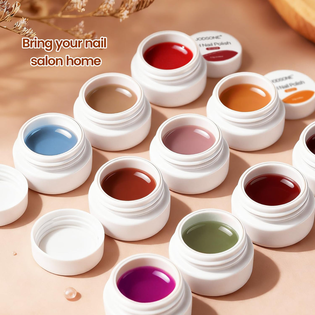 JODSONE U V Nagellack Set, 32 Farben Gel Nagellack mit top und base coat,Soak-Off UV Farbgel Nagella