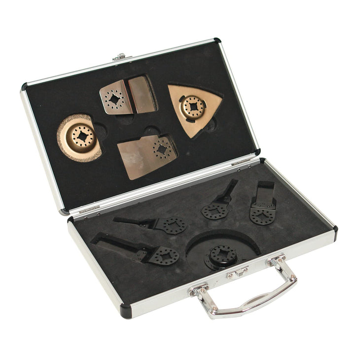 DEMA Multitool Zubehör Set 9 tlg für Bosch PMF180E Universaltool Koffer | Multitool Aufsätze, Oszill