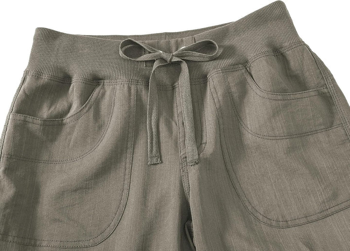JINSHI Hosen Damen Sommer Cargohose 3/4 Lange Hosen Caprihose Freizeithose Outdoorhose Wanderhose mi